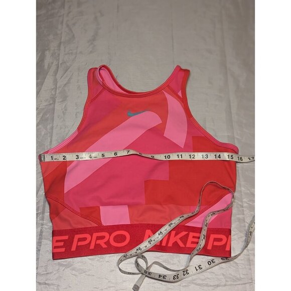 Nike FD0954-635 Women's Sz S Pink/Red Dri-Fit Cropped Training Tank Top - Picture 9 of 11